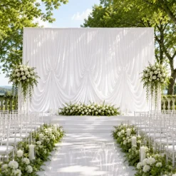 12'H x 12'W Spandex Dramatic Drape Pre Sewn Backdrop Kit - Select your Color