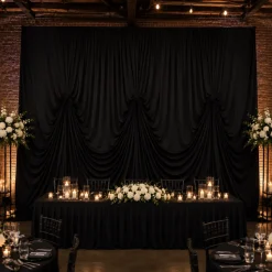 12'H x 12'W Spandex Dramatic Drape Pre Sewn Backdrop Kit - Select your Color