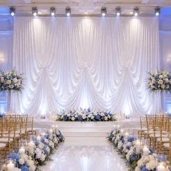 12'H x 12'W Spandex Dramatic Drape Pre Sewn Backdrop Kit - Select your Color
