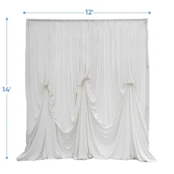 14'H x 12'W Spandex Dramatic Drape Pre Sewn Backdrop Kit - Select your Color