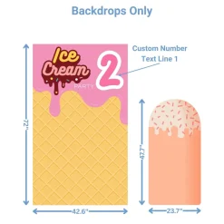 Ice Cream Party 2 Foam Core Birthday Backdrop Kit by PopScene™