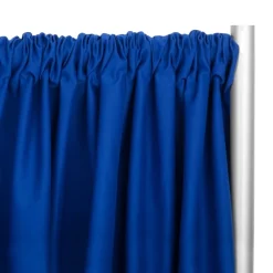 IFR Poly Premier Cloth Drape Panel by Eastern Mills w/ Sewn Rod Pocket - Royal Blue
