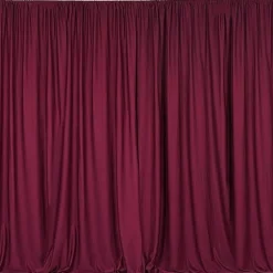IFR Poly Premier Cloth Drape Panel by Eastern Mills w/ Sewn Rod Pocket - Burgundy