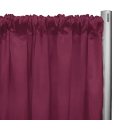 IFR Poly Premier Cloth Drape Panel by Eastern Mills w/ Sewn Rod Pocket - Burgundy