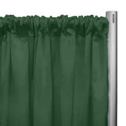 IFR Poly Premier Cloth Drape Panel by Eastern Mills w/ Sewn Rod Pocket - Hunter Green