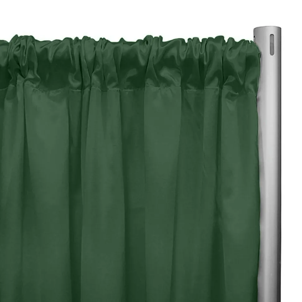 IFR Poly Premier Cloth Drape Panel by Eastern Mills w/ Sewn Rod Pocket - Hunter Green