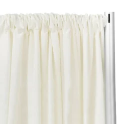IFR Poly Premier Cloth Drape Panel by Eastern Mills w/ Sewn Rod Pocket - Ivory