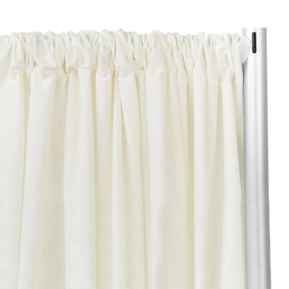 IFR Poly Premier Cloth Drape Panel by Eastern Mills w/ Sewn Rod Pocket - Ivory