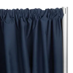 IFR Poly Premier Cloth Drape Panel by Eastern Mills w/ Sewn Rod Pocket - Navy Blue