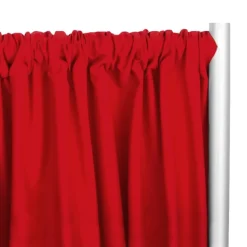 IFR Poly Premier Cloth Drape Panel by Eastern Mills w/ Sewn Rod Pocket - Red