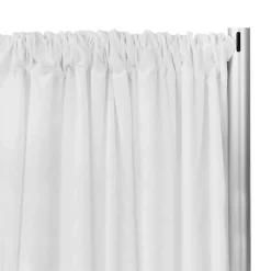 IFR Poly Premier Cloth Drape Panel by Eastern Mills w/ Sewn Rod Pocket - White