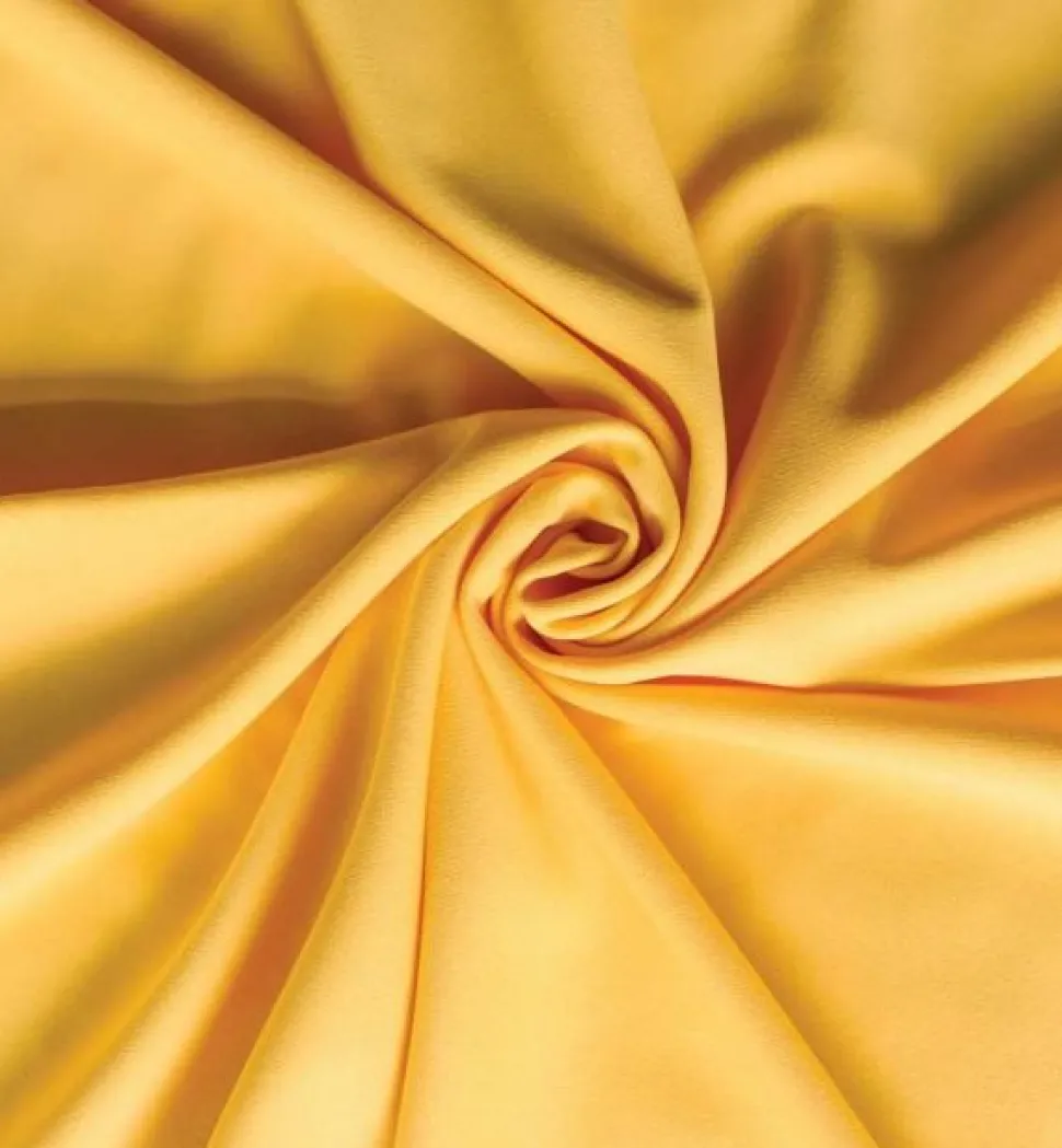 *IFR* Poly Stretch / Scuba Cloth Drape Panel w/ Sewn Rod Pocket (IFR) - Yellow