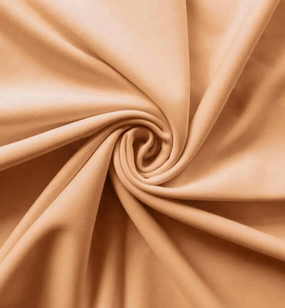 *IFR* Poly Stretch / Scuba Cloth Drape Panel w/ Sewn Rod Pocket (IFR) - Rose Gold