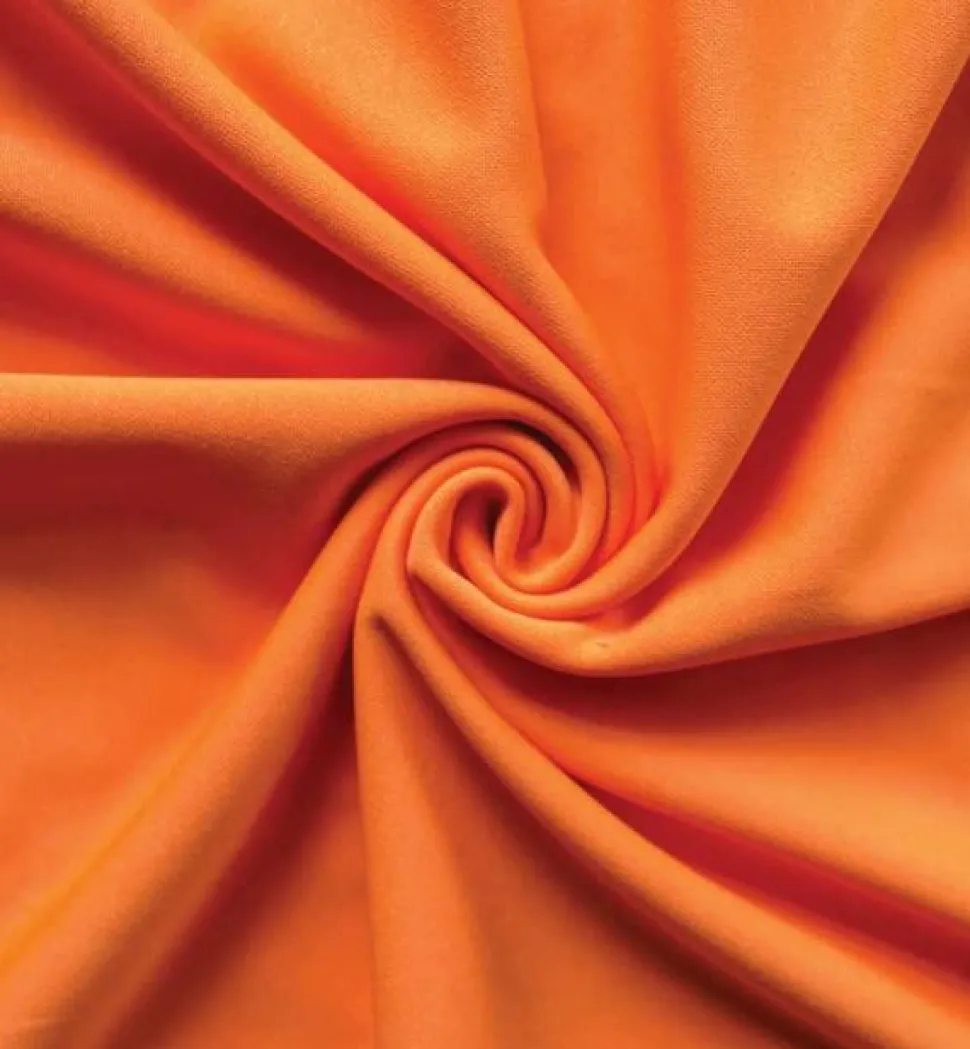 *IFR* Poly Stretch / Scuba Cloth Drape Panel w/ Sewn Rod Pocket (IFR) - Orange