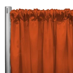 *IFR* 60" Wide Elite Taffeta Drape Panel by Eastern Mills w/ 4" Sewn Rod Pocket - Tangerine