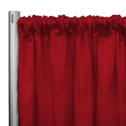 *IFR* 60" Wide Elite Taffeta Drape Panel by Eastern Mills w/ 4" Sewn Rod Pocket - Turkey Red