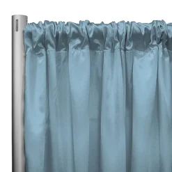 *IFR* 60" Wide Elite Taffeta Drape Panel by Eastern Mills w/ 4" Sewn Rod Pocket - Lt. Blue