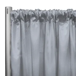 *IFR* 60" Wide Elite Taffeta Drape Panel by Eastern Mills w/ 4" Sewn Rod Pocket - Lt. Grey