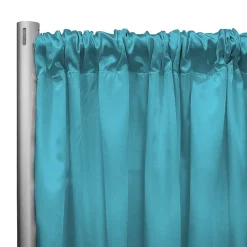 *IFR* 60" Wide Elite Taffeta Drape Panel by Eastern Mills w/ 4" Sewn Rod Pocket - Lt. Turquoise