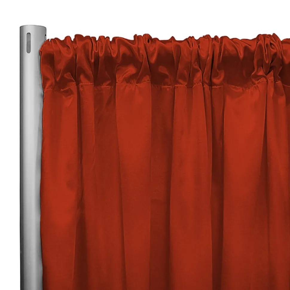 *IFR* 60" Wide Elite Taffeta Drape Panel by Eastern Mills w/ 4" Sewn Rod Pocket - Orange