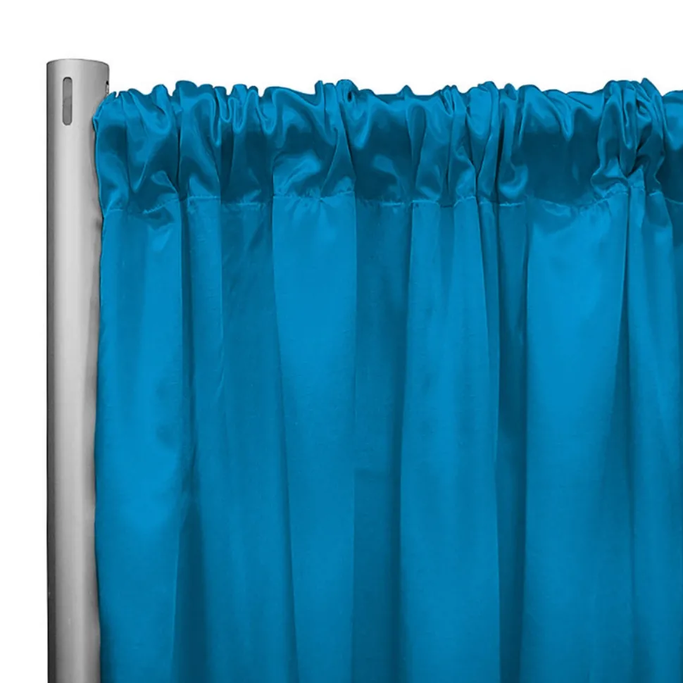 *IFR* 60" Wide Elite Taffeta Drape Panel by Eastern Mills w/ 4" Sewn Rod Pocket - Peacock