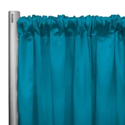*IFR* 60" Wide Elite Taffeta Drape Panel by Eastern Mills w/ 4" Sewn Rod Pocket - Sea Teal