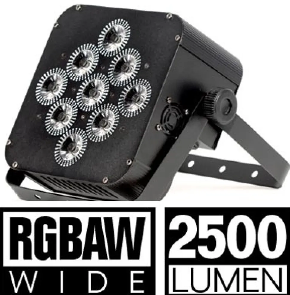 5 in 1 Battery Powered, Wireless DMX Flat LED Light - 6 Pack - FREE RECHARGING FLIGHT CASE