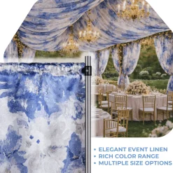 Indigo Florence Curtain Panel w/ 4" Rod Pocket - 116" Wide - Many Size Options