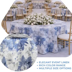 Indigo Florence Jacquard Tablecloth - Multiple Size Options