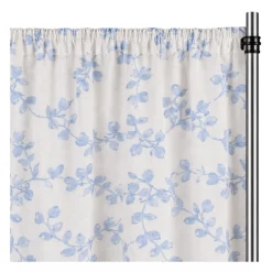 Indigo Portofino Curtain Panel w/ 4
