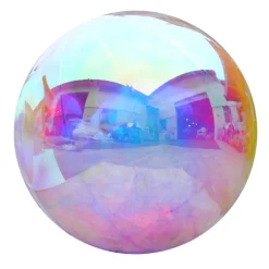 Iridescent Giant Inflatable Mirror Ball Sphere – Maxorb™ Reflective Ceiling Event Decor – Commercial Installation Sizes