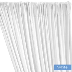 ITY Stretch Drape w/ Sewn Rod Pocket - White