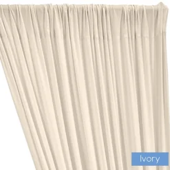 ITY Stretch Drape w/ Sewn Rod Pocket - Ivory