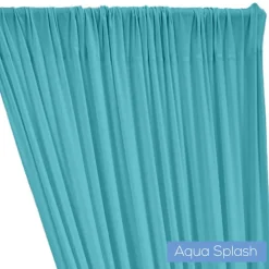 ITY Stretch Drape w/ Sewn Rod Pocket - Aqua Splash