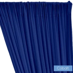 ITY Stretch Drape w/ Sewn Rod Pocket - Cobalt