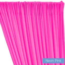 ITY Stretch Drape w/ Sewn Rod Pocket - Neon Pink