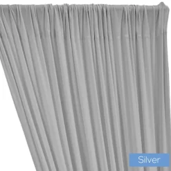 ITY Stretch Drape w/ Sewn Rod Pocket - Silver