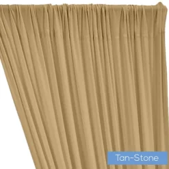 ITY Stretch Drape w/ Sewn Rod Pocket - Tan/Stone