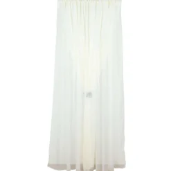 Ivory Double Sheer Backdrop Drape – 10ft Height x 10ft Wide Chiffon & Polyester Dual Layer Event Divider Curtain with Rod Pockets