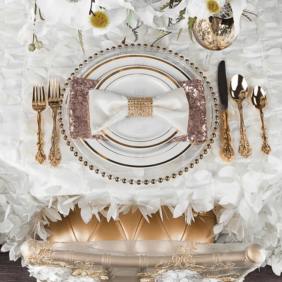 Ivory - Gatsby Designer Tablecloths by Eastern Mills - Many Size Options