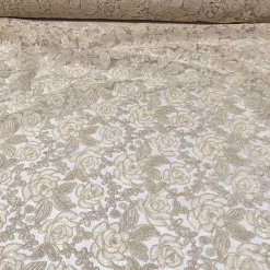 Ivory - Sweetheart Lace Overlay by Eastern Mills- Many Size Options