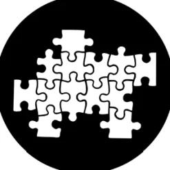 Jigsaw - Stock Gobo for Gobo Light Projectors - Choose your size!