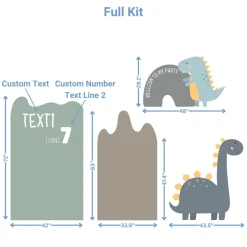 Jurassic Dinosaurs Foam Core Birthday Backdrop Kit by PopScene™