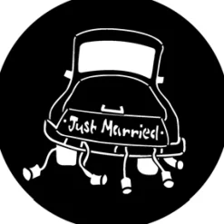 Just Married 2 - Stock Gobo for Gobo Light Projectors - Choose your size!