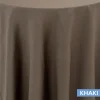 Khaki - Royal Slub Designer Tablecloth - Many Size Options