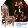 King Throne Chair - Gold/Red Frame