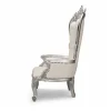 King Thronet Chair - White Vinyl/Silver Frame