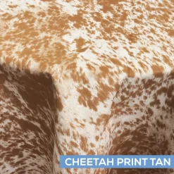 Kingdom Collection Tablecloth by Eastern Mills - Cheetah Print Tan - Many Size Options