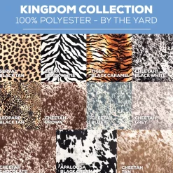 Kingdom Collection Tablecloth by Eastern Mills - Cheetah Print Black/White - Many Size Options