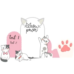 Kitty Cat Foam Core Birthday Backdrop Kit by PopScene™